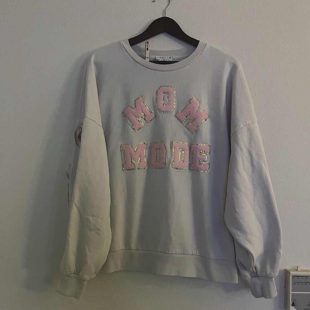 Judith March x Katy Roach Mom Mode SZ XL Oversized Stretch Crewneck Sweatshirt